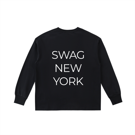 KIDS SWAGGIN Cotton Long-Sleeve Tee